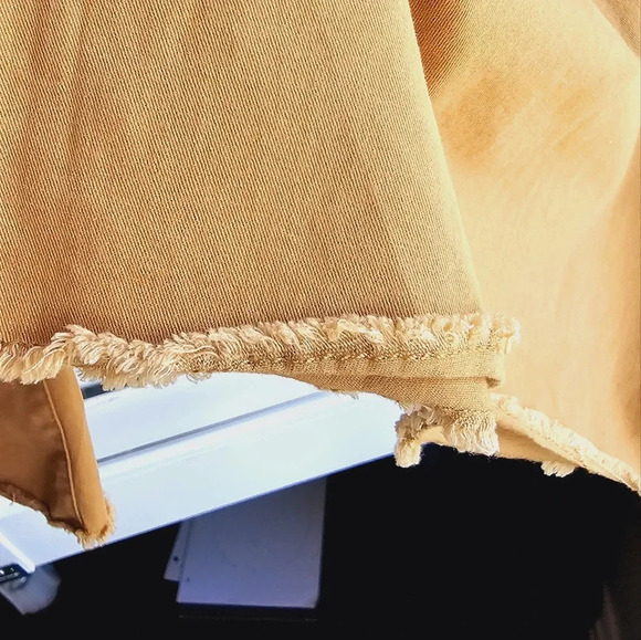 Banana Republic Camel Brown Denim Wide Leg Crop  Lightweight Size 10 waist 17" - Picture 5 of 8